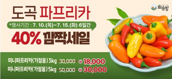 화순팜, 복숭아 사전예약 판매 대박 행진 기사 이미지