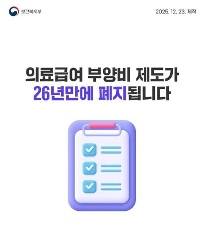 보건복지부, 의료급여 부양비 제도가 26년만에 폐지됩니다 기사 이미지