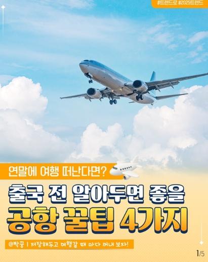 법제처, 연말 여행, 출국 전 알아두면 좋을 '공항 꿀팁' 4가지 기사 이미지
