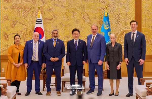 이재명 대통령, 미 하원 코리아스터디그룹 접견 기사 이미지